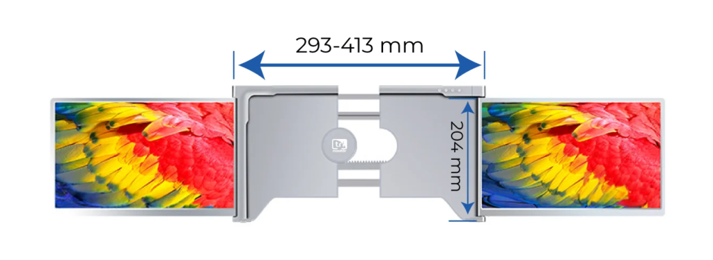 13.3" Trimonitör ölçüler