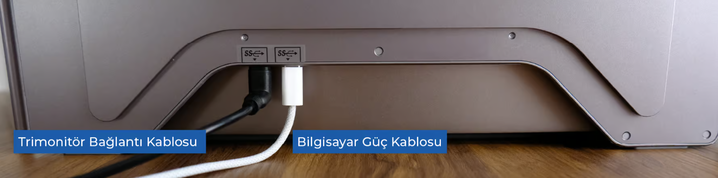 16" Trimonitör (Sabit Panel) Güç ve Bağlantı Kablosu