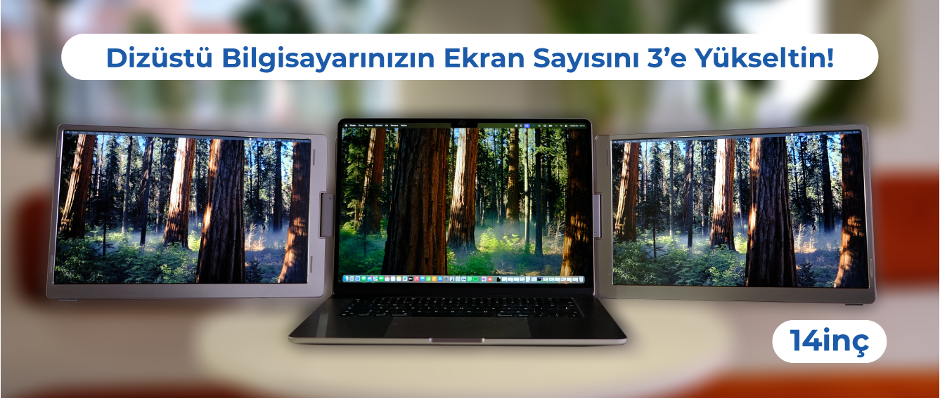 14" Trimonitör (Sabit Panel) Ekran Sayınızı 3'e Çıkarın!