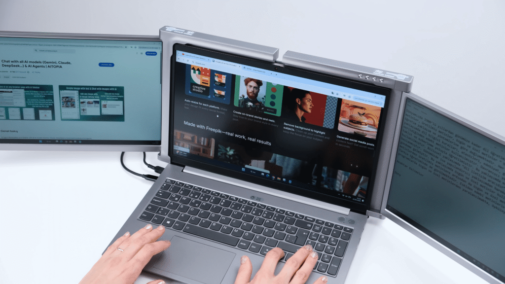 15.6" Trimonitör ekranınızı genişletin