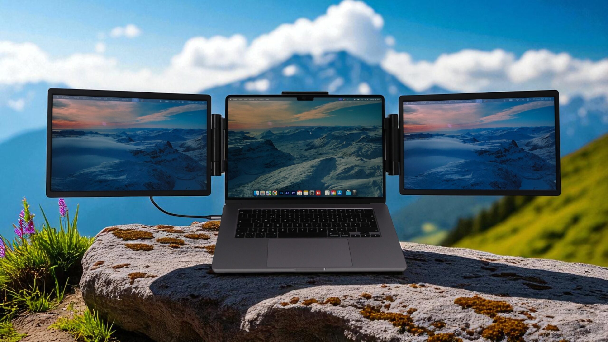 14" Trimonitör (Askılı)
