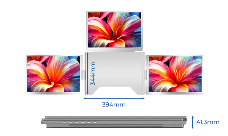 15.6" Üçlü Trimonitör (Sabit Panel) Ürün Ölçüleri
