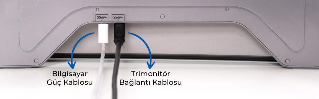 15.6" Üçlü Trimonitör (Sabit) Panel, Bilgisayar üzerinden şarj etme seçeneği