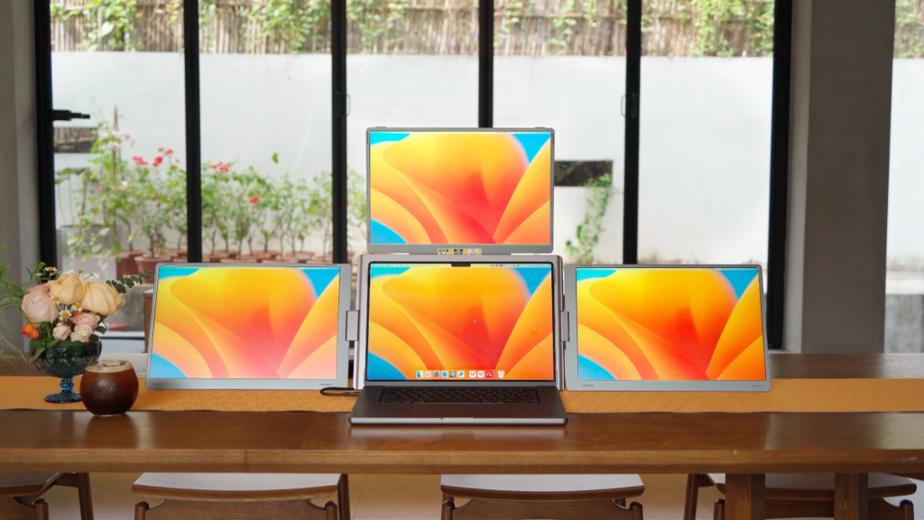 Laptop için taşınabilir modellerini keşfedin! Trimonitör ile taşınabilir çoklu ekran kullanın!